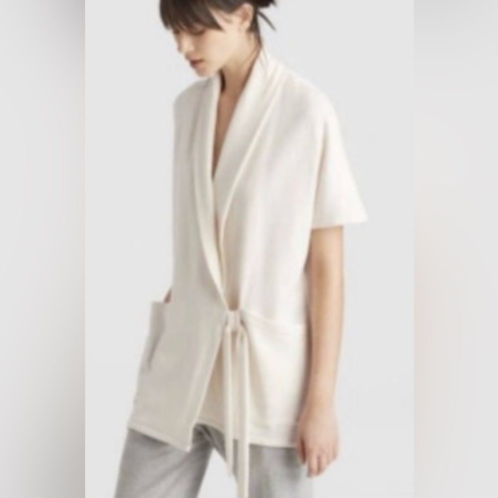 Eileen Fisher Draped Wrap Organic Blend  Jacket